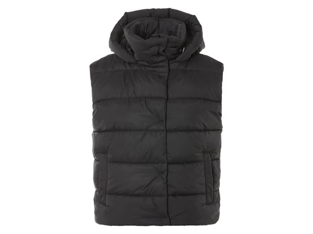 ESMARA® Damen Weste wattiert (Schwarz, XL(48/50))