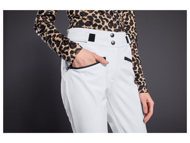 CRIVIT Damen Softshellhose Ski (Weiß, 44)