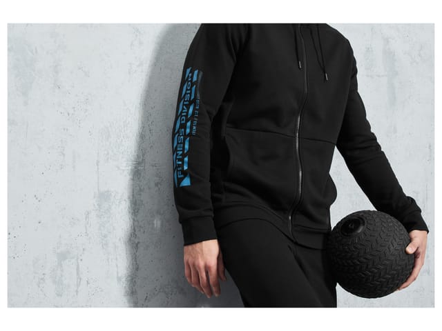 CRIVIT Herren Sweatjacke Fitness (Schwarz, XL(56/58))