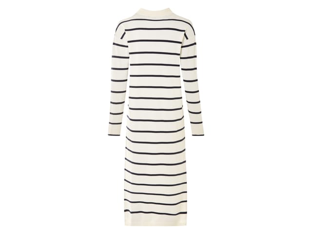 ESMARA® Damen Kleid (beige/navy/Streifen, S(36/38))