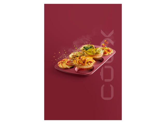 COOX Tarteletteform 34 x 21,8 x 1,8 cm (Dunkelrot)