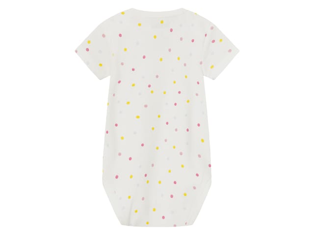 LUPILU® Baby Mädchen Body kurzarm 3er (Punkte weiß/pink, 50/56)