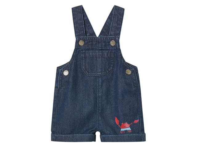 LUPILU® Baby Latzhose Jeans kurz (Dunkelblau, 56)