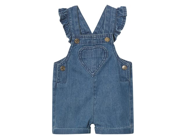 LUPILU® Baby Latzhose Jeans kurz (Blau, 50)