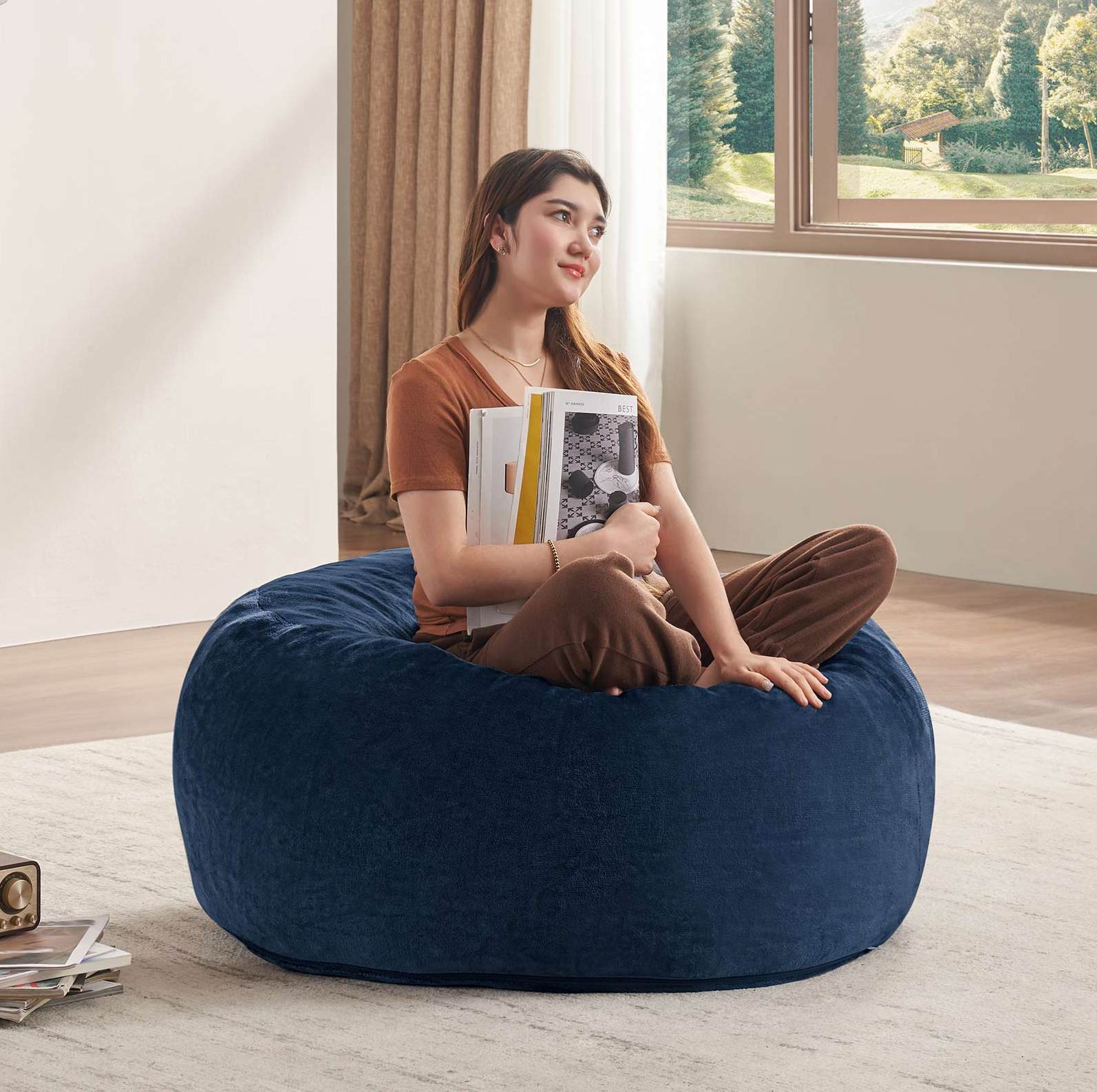 Okwish 3ft Sitzsack Blau